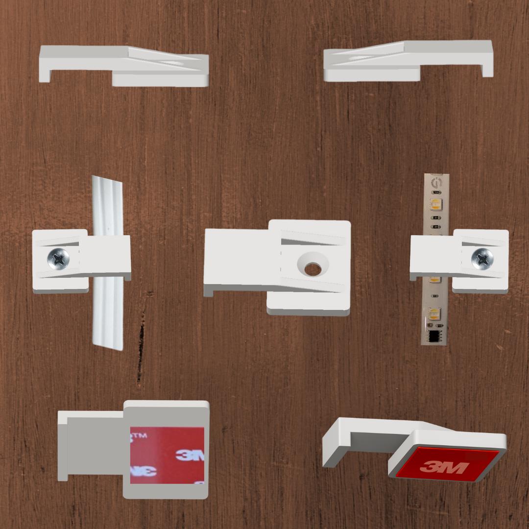 3M Adhesive Cable Clips: Govee & Eufy LED Strip Light Wire Management