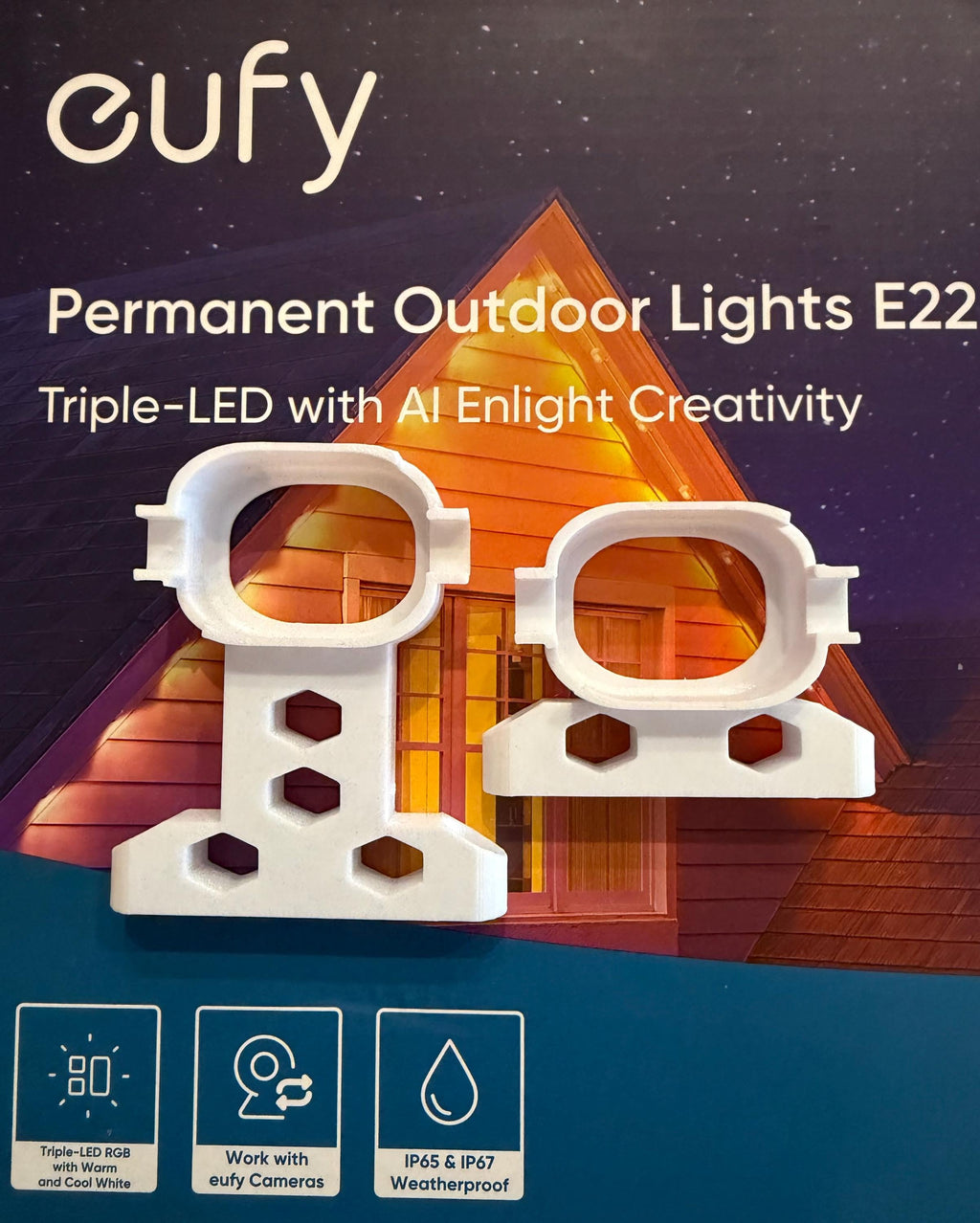 eufy Permanent Outdoor Lights E22 Mounting Brackets - Side/Horizontal